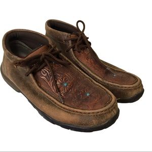 Twisted X Lace Up Moccasins size 8